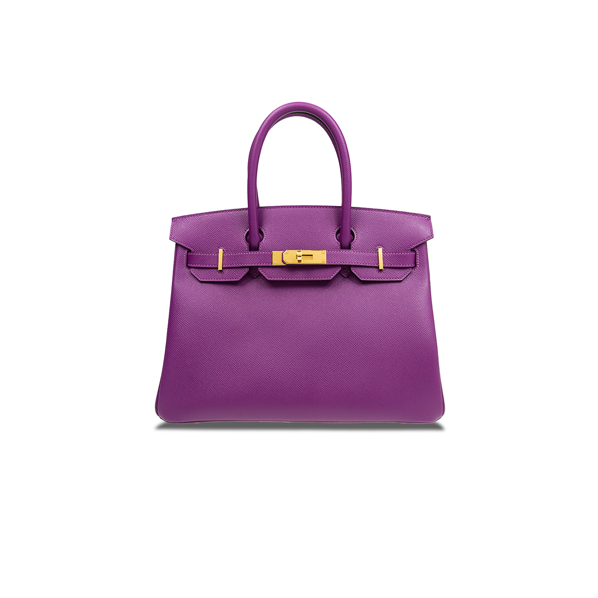 HERMES BIRKIN 30 TOGO LEATHER ANEMONE PURPLE GOLD BUCKLE BAG BK30P9EPGP (30*23*15cm)